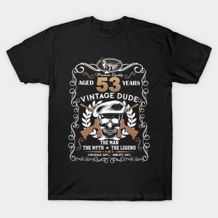 Skull Aged 53 Years Vintage 53 Dude T-Shirt